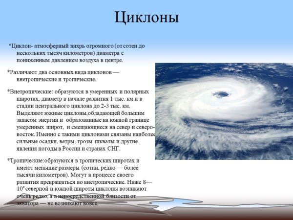 Виды циклонов