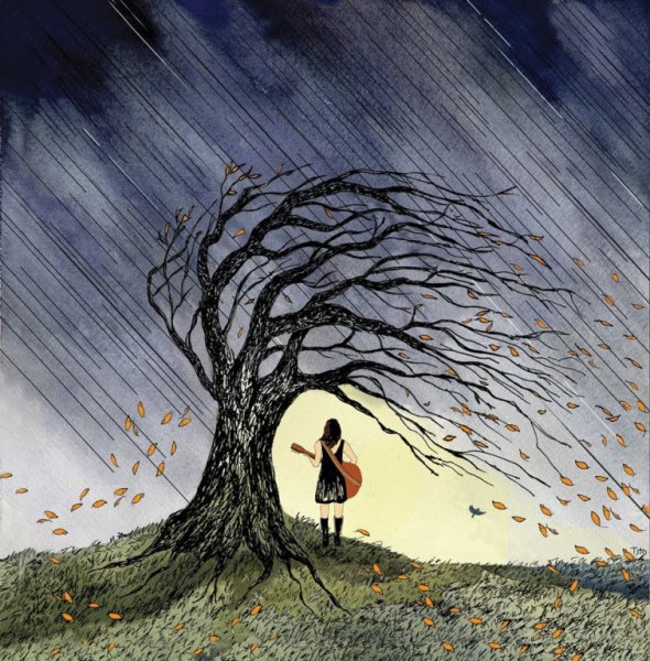 Дерево на ветру