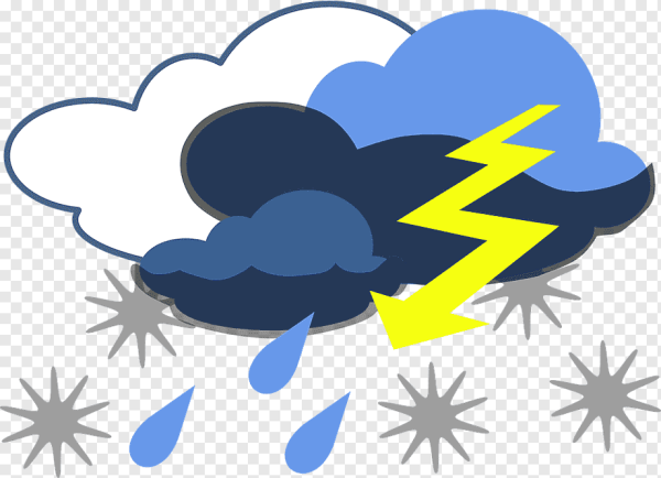 Рисунок грозы и молнии