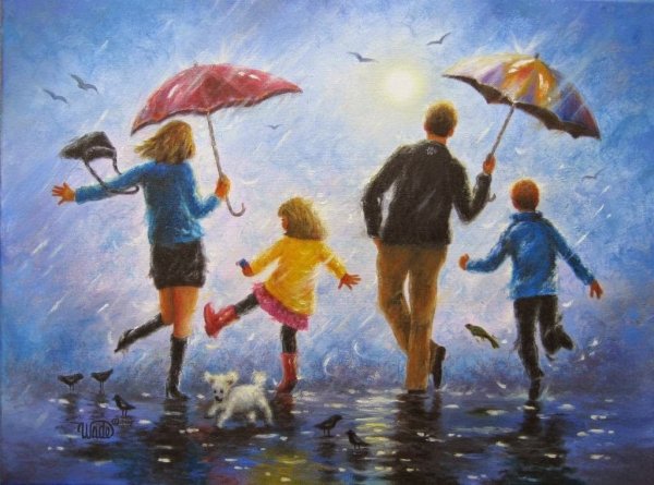 Картина счастливая семья