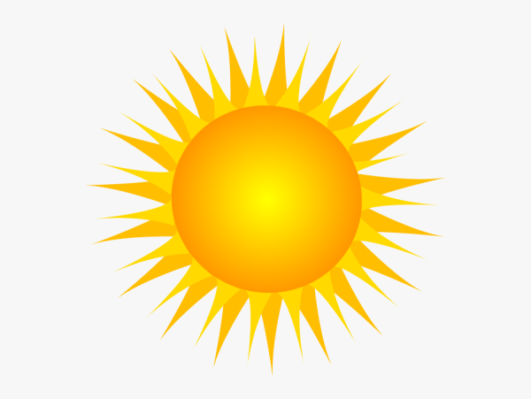 Солнце на пустом фоне