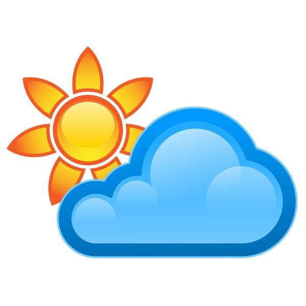 Солнечно облачно