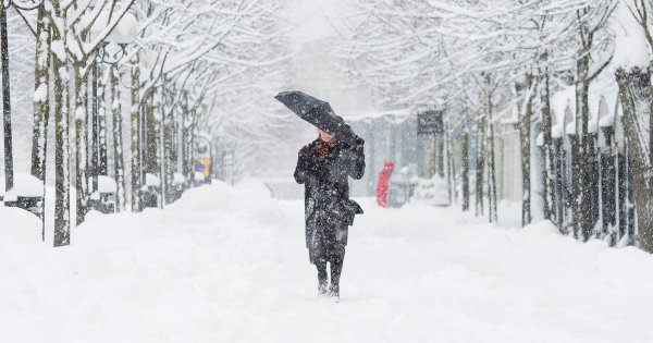 Зима пасмурно снегопад человек