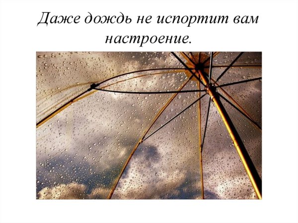 Дождь не испортит настроение