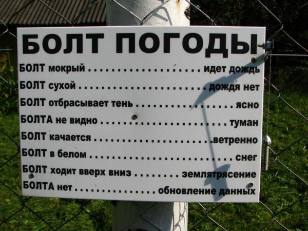 Болт определения погоды