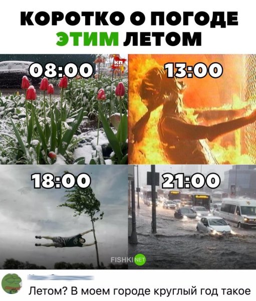 Приколы про погоду летом