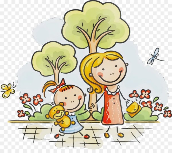 Прогулка на сад мультяшный