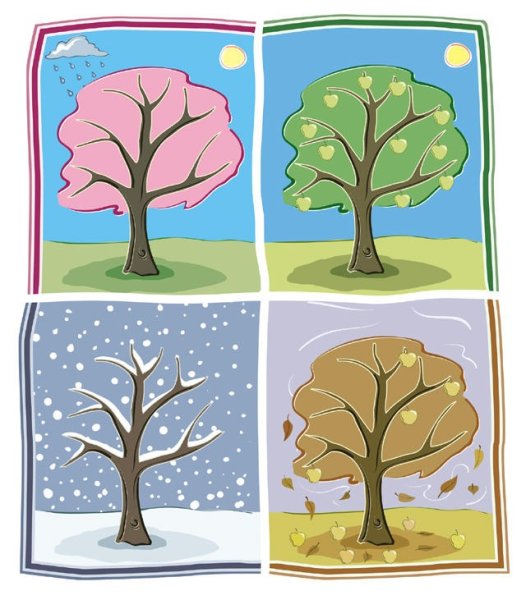 Времена года иллюстрации