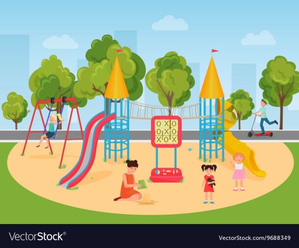 Детская площадка вектор