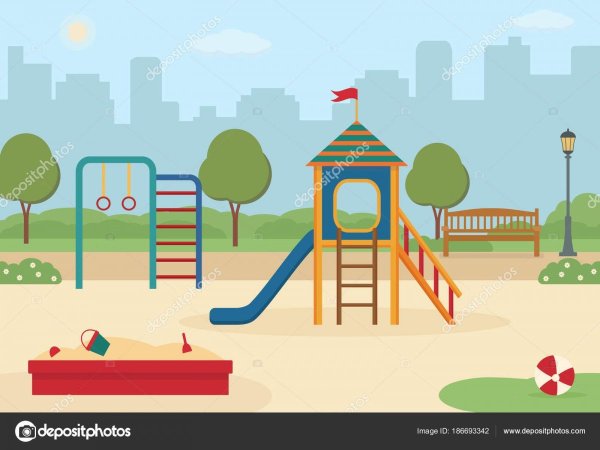 Детская площадка пейзаж