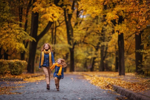 Фотосъемка детей в парке осенью