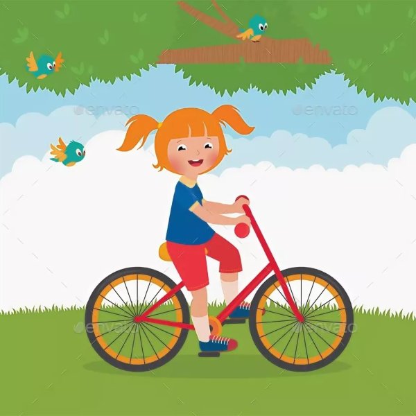 Велосипед катание рисование