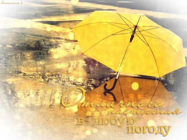 Отличного настроения в дождливую погоду