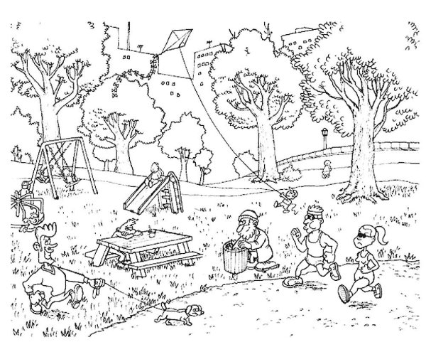 Раскраска парк