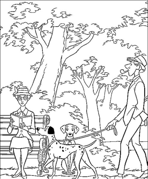 Раскраска парк