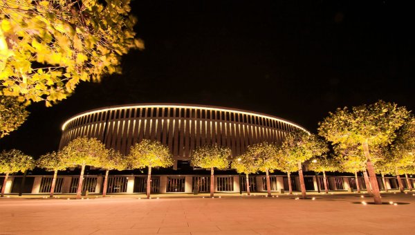 Стадион Краснодар парк Галицкого вечером