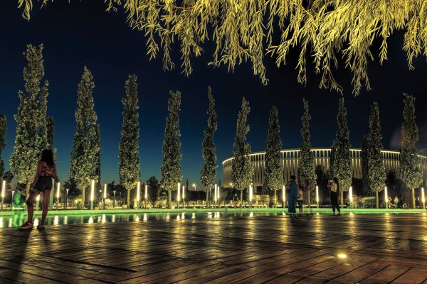 Парк Галицкого в Краснодаре ночью