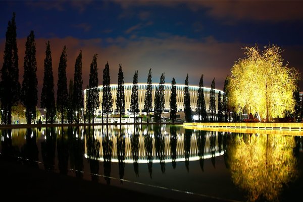 Ночной парк Галицкого в Краснодаре