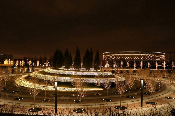 Стадион Краснодар парк Галицкого вечером