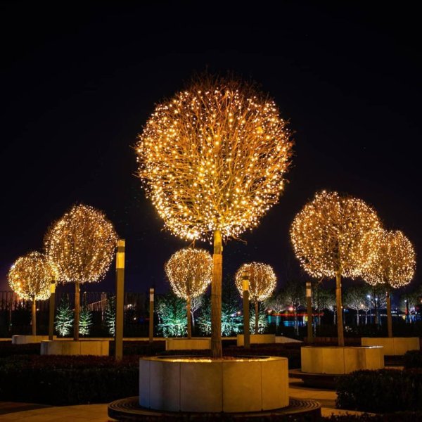 Парк Галицкого в Краснодаре вечером