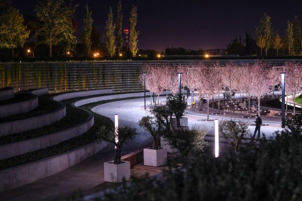 Вечерний парк Галицкого в Краснодаре