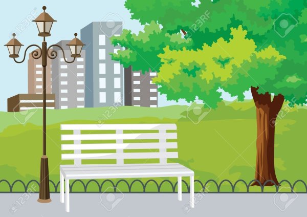 Мультяшный сквер в городе