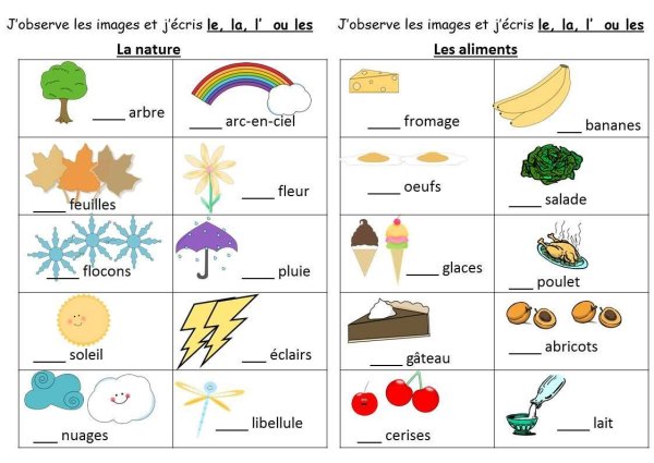 Времена года на французском упражнения
