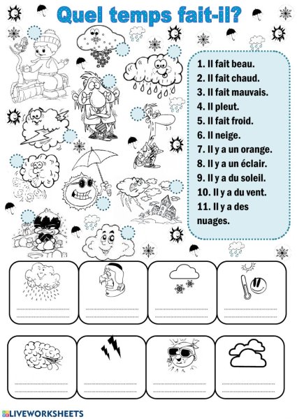 Французский Worksheets