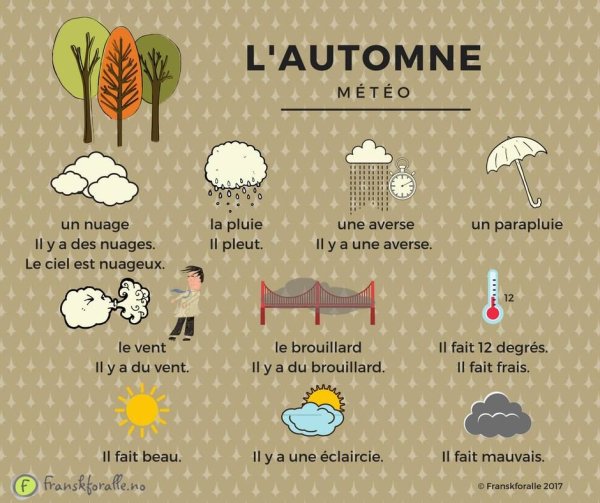 Погода на французском