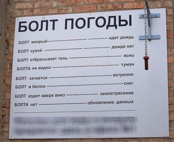 Болт погоды