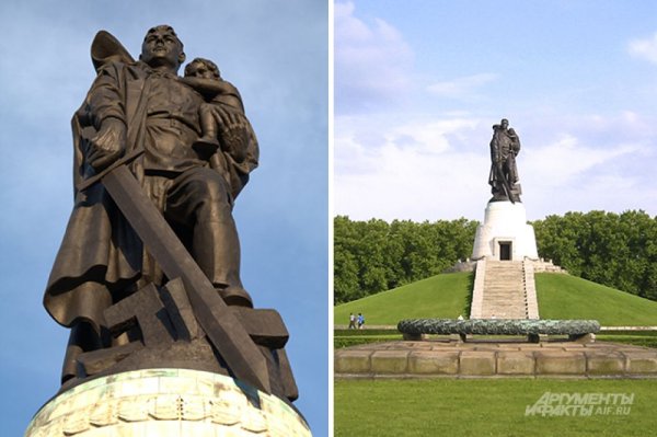 Германия Трептов парк памятник советскому солдату