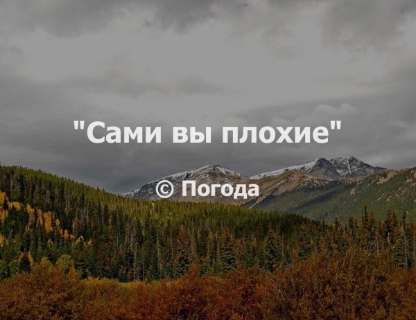 Сами вы плохие погода