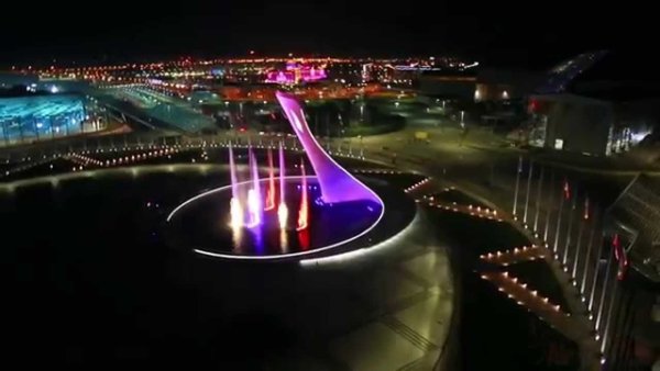 Световое шоу Сочи Олимпийский парк