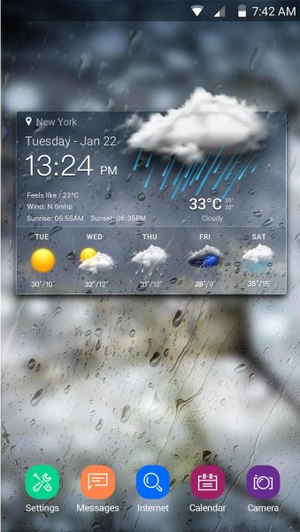 Отображать погоду на экране