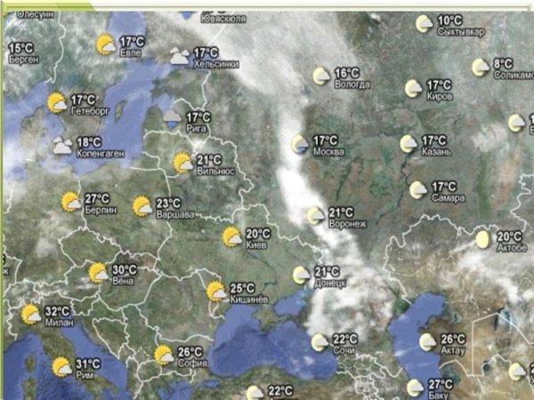 Прогноз погоды карта