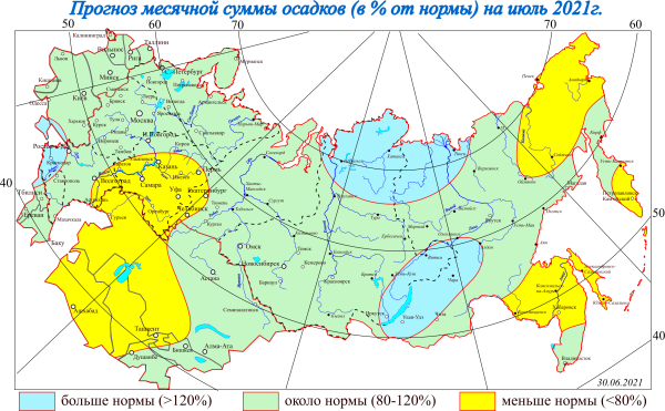 Карта осадков