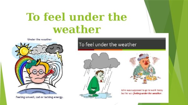 To feel under the weather идиома