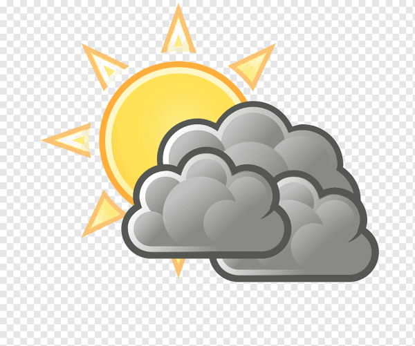 Облачно с прояснениями значок