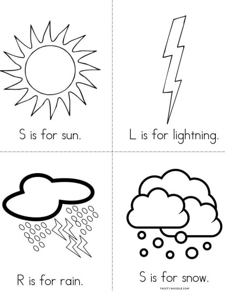 Weather Worksheet для дошкольников