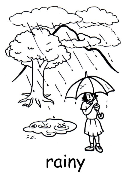 Rainy раскраска