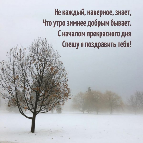Доброе зимнее пасмурное утро