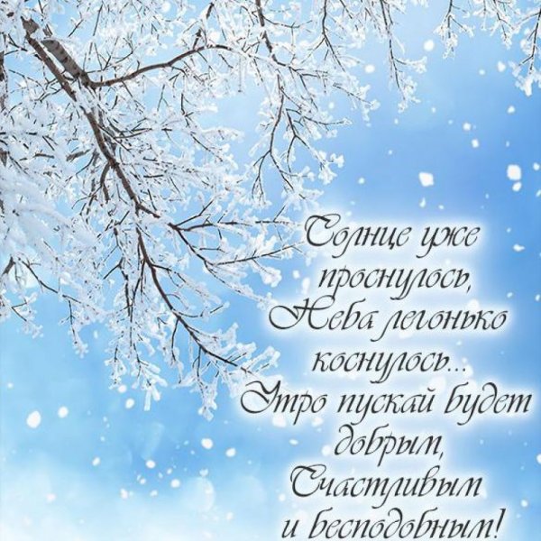Зимние поздравления с добрым утром