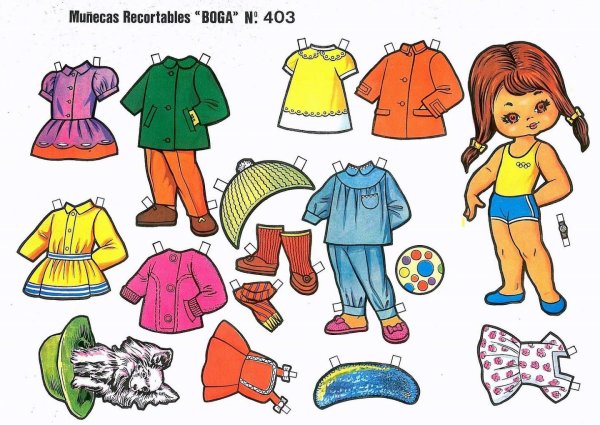 Осенняя одежда для бумажной куклы