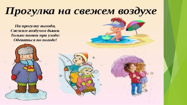 Прогулка на свежем воздухе иллюстрации для детей