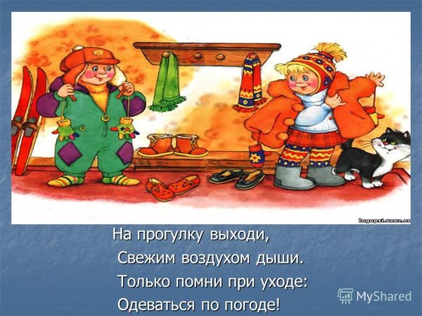 На прогулку выходи свежим воздухом Дыши