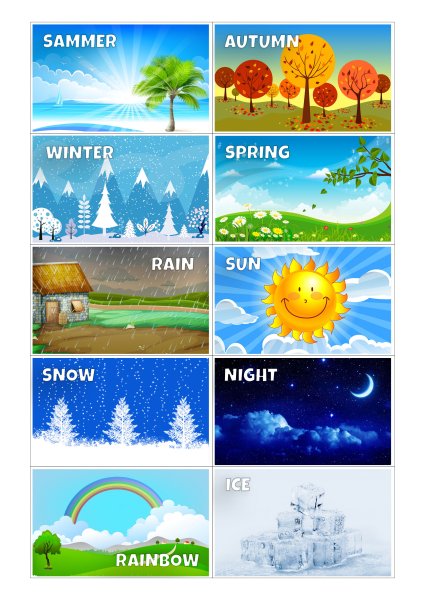 Карточки времена года