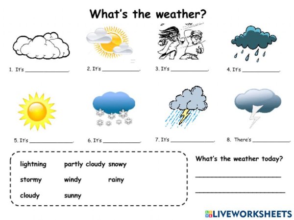 Weather задания английский язык