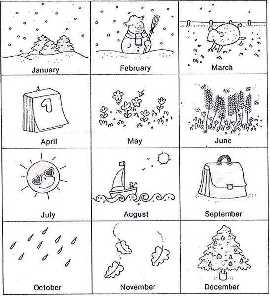 Месяцы года задания для детей