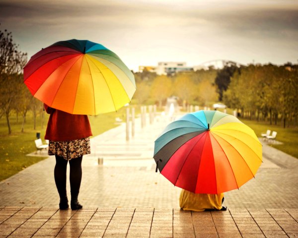 Разноцветные зонтики