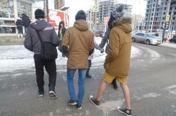 Короткие штаны зимой
